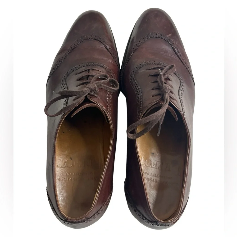 $1700 SAINT CRISPIN'S 564 GE8 Brown Wingtip Oxford Shoe Trees UK 7F